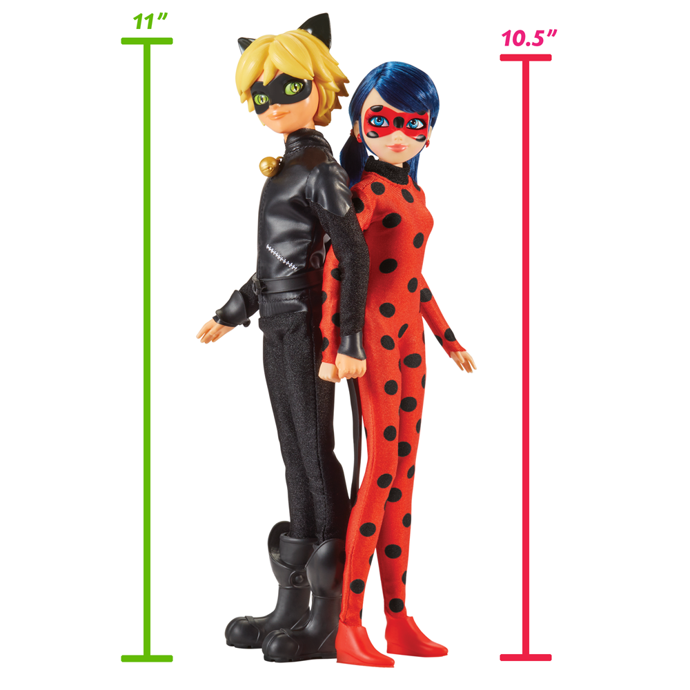 Ladybug - 2-pack of Ladybug and Cat Noir dolls