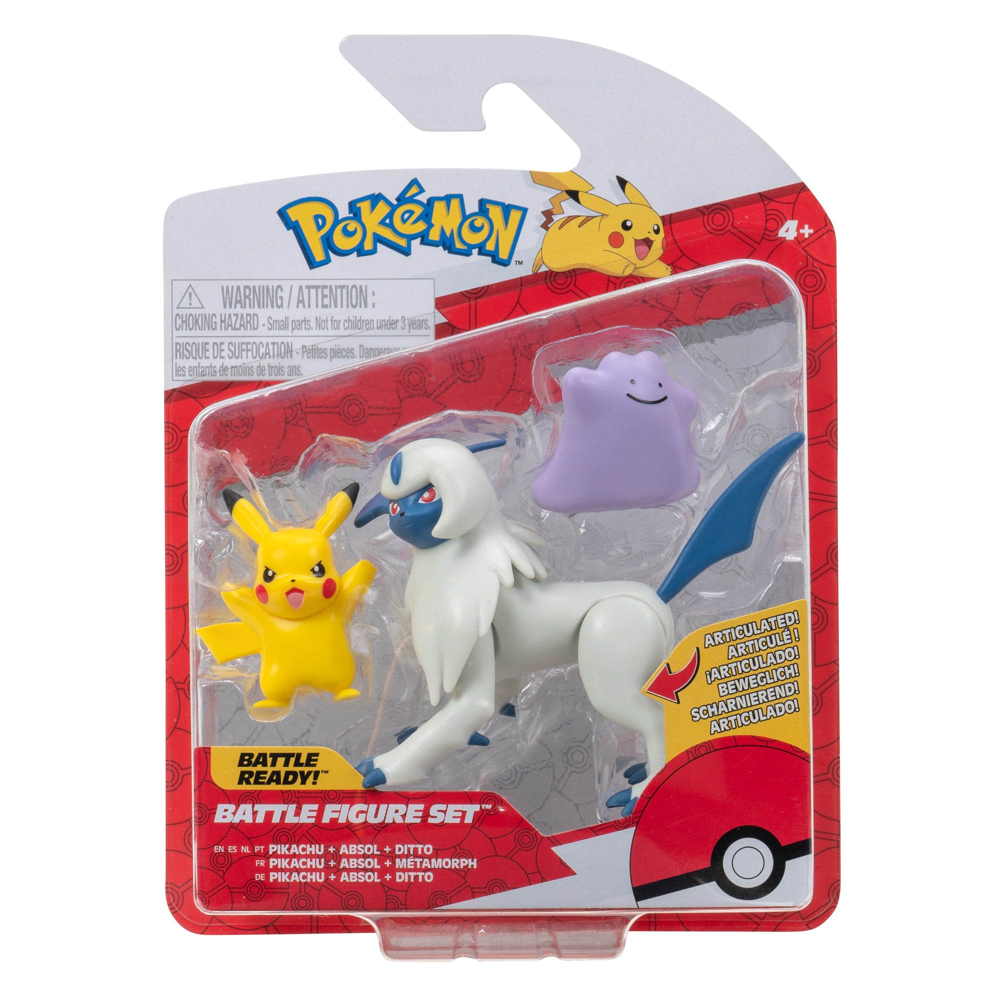 Pokémon Multipack 3 Figuras - Pikachu + Absol + Ditton