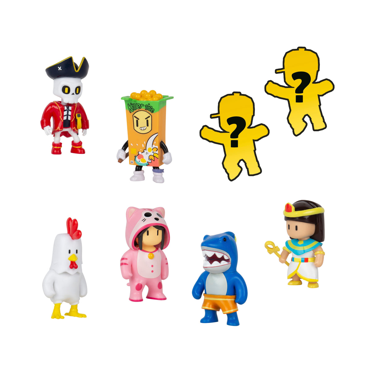 Pack 8 Figurines Stumble Guys Action - Personnages Articulés 8 Cm Collection AST B