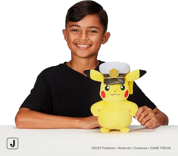 Pokémon - Peluche Capitão Pikachu 21 cm