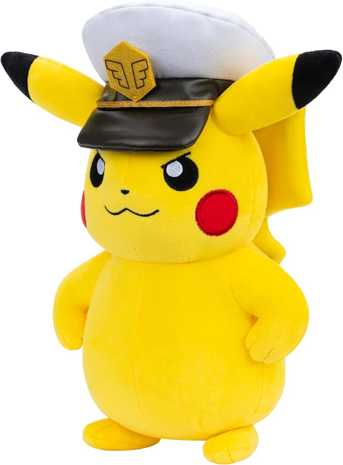 Pokémon - Peluche Capitão Pikachu 21 cm