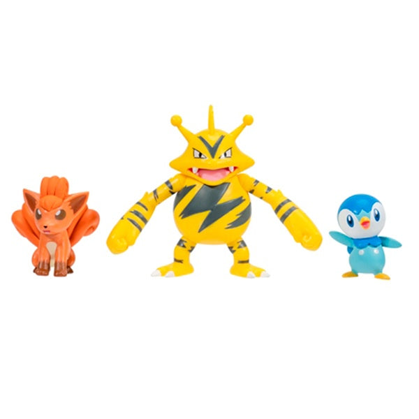 Pokémon Multipack 3 Figuras - Piplup + Electabuzz + Vulpix