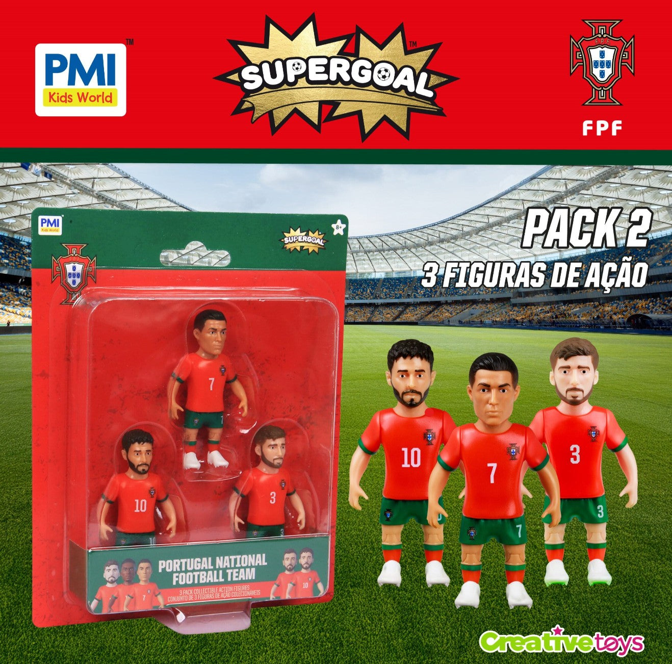 SUPER GOAL PACK - 3 Portugal National Team Figures