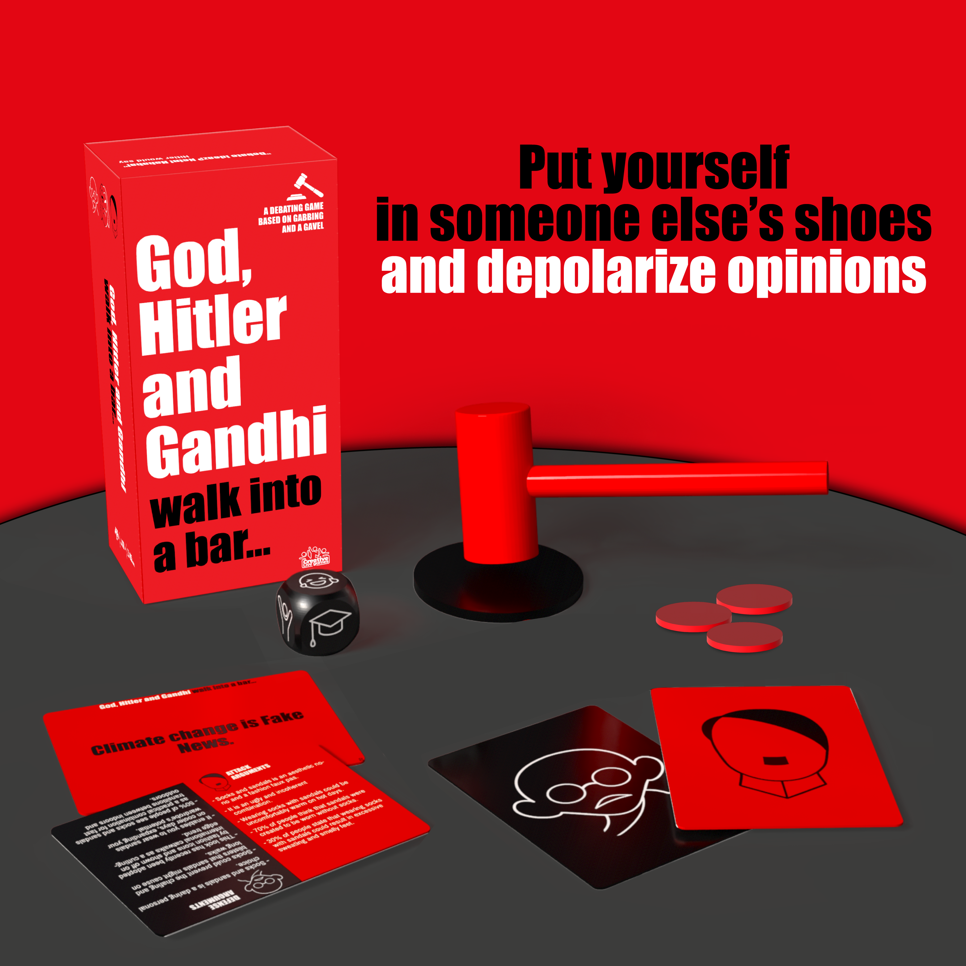 God, Hitler and Gandhi walk into a bar ...
