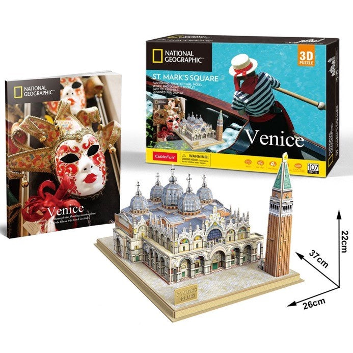 3D Jigsaw Puzzle - NatGeo St. Mark's Square 107pcs
