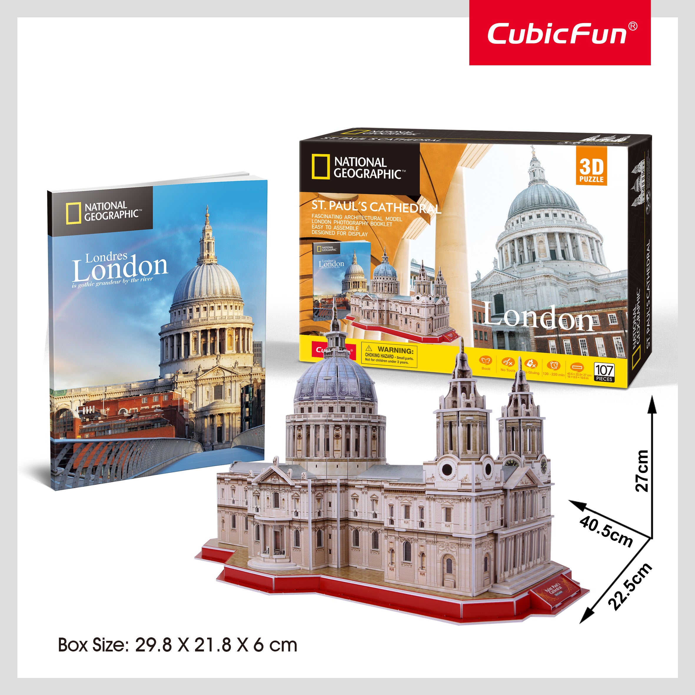 3D Jigsaw Puzzle - National Geographic St. Paul's Cathedral 107 pcs