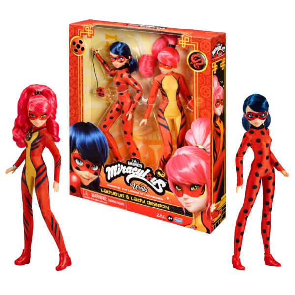 Pack de 2 bonecas 26 cm- Ladybug e Dragon Shangai - Image 7