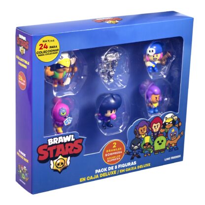 Figuras Brawl Stars - Pack de 8 Figuras em Caixa Deluxe